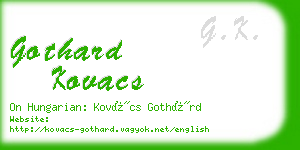 gothard kovacs business card
